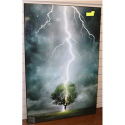 LIGHTENING STRIKING TREE - PLAQUE