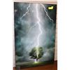 Image 1 : LIGHTENING STRIKING TREE - PLAQUE