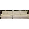 Image 1 : NEW WHITE BONDED LEATHER RECLINING SOFA AND