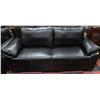 Image 2 : NEW BLACK LEATHERETTE WITH WHITE STITCHING SOFA