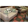 Image 1 : NEW BEIGE FABRIC SOFA WITH LOVE SEAT AND ACCENT