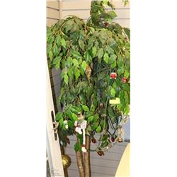 ARTIFICIAL TREE W/ ORNAMENTS