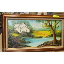 OIL PAINTING SIGNED BY OWEN 12"X24"