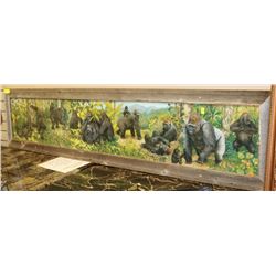 FRAMED GORILLA PUZZLE IN BARN BOARD FRAME