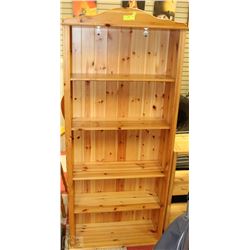 PINE 5 SHELF BOOK CASE