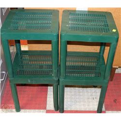 4 GREEN SIDE PATIO TABLES