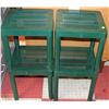 Image 1 : 4 GREEN SIDE PATIO TABLES