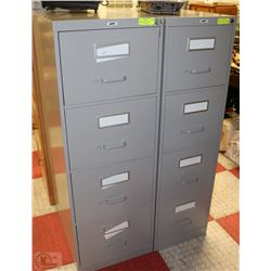 2 STAPLES LOCKING FILING CABINET 4 DRAWER GREY