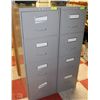 Image 1 : 2 STAPLES LOCKING FILING CABINET 4 DRAWER GREY