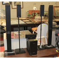 PANASONIC SURROUND SOUND SYSTEM WITH 5 SPEAKERS