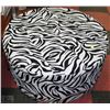 Image 1 : ROUND ZEBRA PRINT STORAGE OTTOMAN
