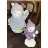 Image 1 : 2 SNOWMAN FIGURINES