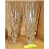 Image 1 : SET OF 3 PINWHEEL CRYSTAL TALL GLASSES