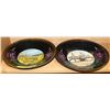 Image 1 : PAIR OF HANDPAINTED GOLD PANS