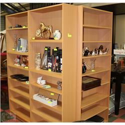 LOT OF THREE 7 SHELF BOOKCASES