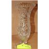 Image 1 : ESTATE FLORAL ETCHED CRYSTAL VASE