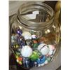 Image 1 : GLASS JAR WITH MARBLES