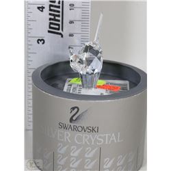 SWAROVSKI SILVER CRYSTAL SCARED CAT