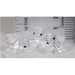 SWAROVSKI SILVER CRYSTAL SET OF 3 CHICKS