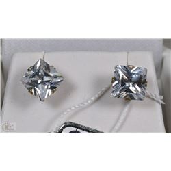 STERLING SILVER .925 EARRINGS WITH CUBIC STONES
