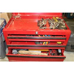 RED TOOL CHEST WITH CONTENTS