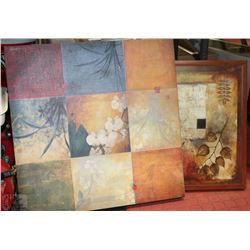 SET OF TWO CANVAS ARTWORK