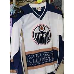 2 YOUTH OILERS CHAMPION JERSEYS SIZE M & L
