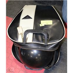VINTAGE BOWLING BALL WITH BOWLING BALL CASE