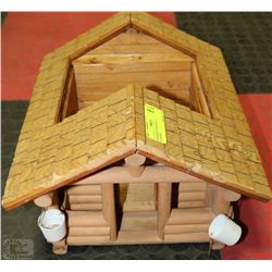 HANDMADE WOODEN CABIN PLANTER