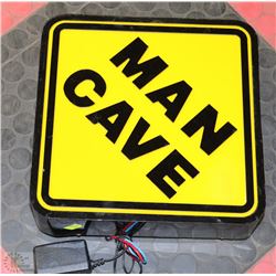 VINTAGE "MAN CAVE" LIGHT-UP WALL SIGN (WORKS)