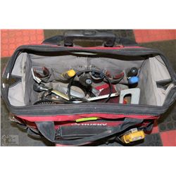 HUSKY ROLLING TOOL BAG WITH ASSORTED TOOLS