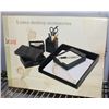 Image 1 : NEW LEATHER 5 PIECE DESKTOP ACCESSORIES