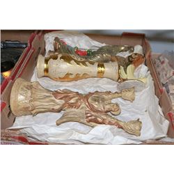 FLAT OF GOLD LEAF ORNAMENTS