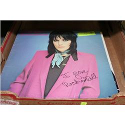 BOX OF RECORDS INCL ROLLING STONES, BILLY JOEL.,