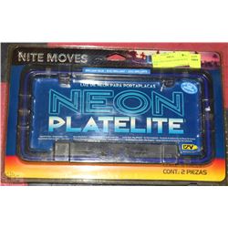 NEW  BLUE NEON LICENSE PLATE LITE