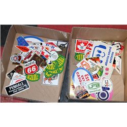 2 BOXES  OF COLLECTOR OIL AND GAS STICKERS WITH