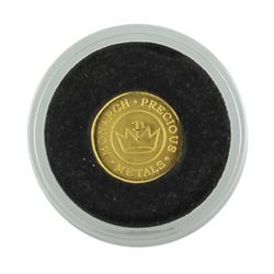 1 gram .999 Fine Gold Coin