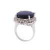 Image 3 : 14KT White Gold 14.89ct. Blue Star Sapphire and Diamond Ring