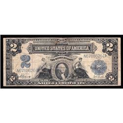 1899 $2 Mini Porthole Silver Certificate Note