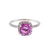 Image 2 : 14KT White Gold 2.07ct. Pink Sapphire and Diamond Ring