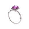 Image 3 : 14KT White Gold 2.07ct. Pink Sapphire and Diamond Ring