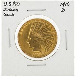 1910-D $10 Indian Head Eagle Gold Coin