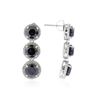 Image 2 : 14KT White Gold 10.83ctw Fancy Black and White Diamond Earrings