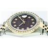 Image 3 : Rolex Mens Two Tone 3.20CT Maroon Diamond Datejust Wristwatch