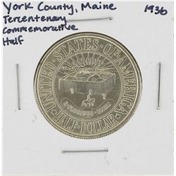 1936 York County, Maine Tercentenary Commemorative Half Dollar Coin