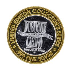 .999 Silver Dubuque Greyhound Park and Casino $10 Casino Gaming Token Limited Ed