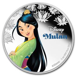 2016 $2 Disney Princess Mulan .999 Fine Silver Proof Coin