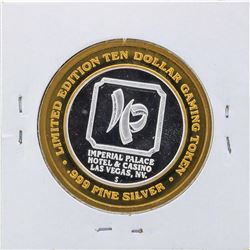 .999 Silver Imperial Palace $10 Casino Gaming Token Limited Edition