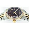 Image 4 : Gents Rolex Two Tone Brown Ruby and 1.20 Ctw Diamond Datejust Wristwatch