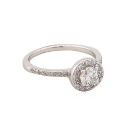 14KT White Gold 0.61ctw Round Diamond Engagement Ring